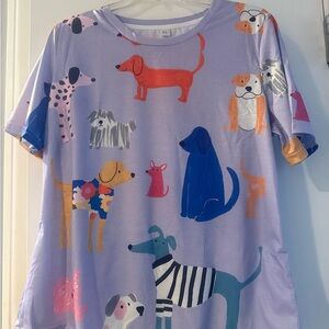 New Vibrant Dog Pattern T-Shirt for Pet Lovers